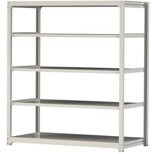 ■ヤマテック ボルトレス中量ラック 300kg/段 W1800×D910×H2100mm 天地5段 ホワイトグレー〔品番:3S76915W〕【3384954:0】[法人・事業所限定][直送元][店頭受取不可]