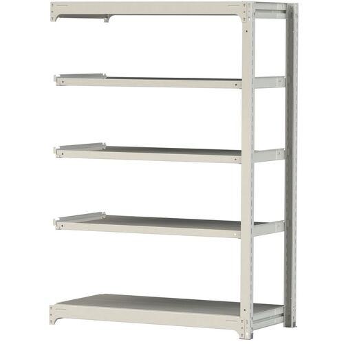 ■ヤマテック ボルトレス中量ラック 500kg/段 W1200×D620×H1800mm 天地5段 ホワイトグレー〔品番:5S64625WR〕【3385024:0】[法人・事業所限定][直送元][店頭受取不可]