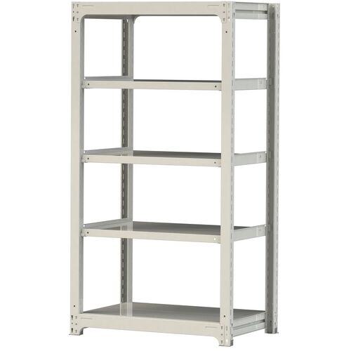 ■ヤマテック ボルトレス中量ラック 500kg/段 W900&times;D620&times;H1800mm 天地5段 ホワイトグレー〔品番:5S63625W〕【3385662:0】[法人・事業所限定][直送元][店頭受取不可]｜ホームセンターバロー　店