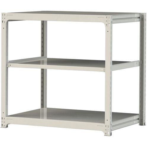 ■ヤマテック ボルトレス中量ラック 500kg/段 W1200×D910×H1200mm 天地3段 ホワイトグレー〔品番:5S44913W〕【3385679:0】[法人・事業所限定][直送元][店頭受取不可]