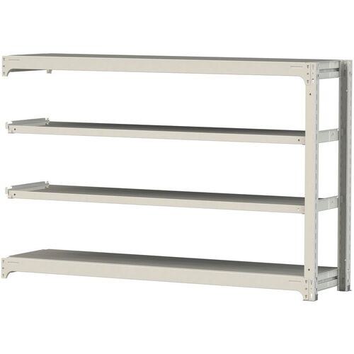 ■ヤマテック ボルトレス中量ラック 500kg/段 W1800×D480×H1200mm 天地4段 ホワイトグレー〔品番:5S46484WR〕【3385682:0】[法人・事業所限定][直送元][店頭受取不可]
