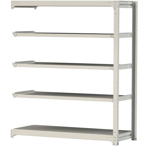 ■ヤマテック ボルトレス中量ラック 500kg/段 W1500×D620×H1800mm 天地5段 ホワイトグレー〔品番:5S65625WR〕【3386389:0】[法人・事業所限定][直送元][店頭受取不可]