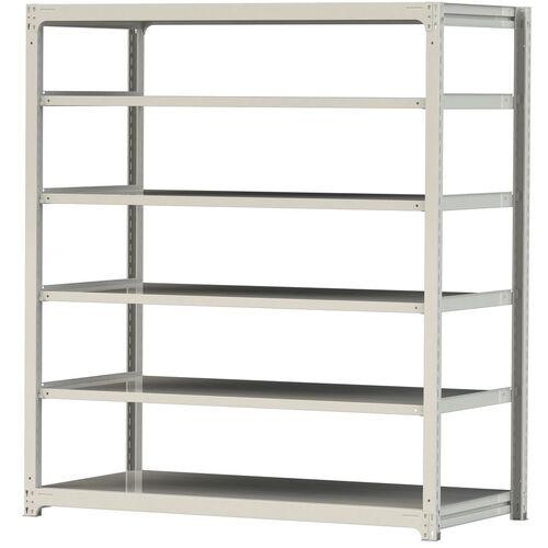 ■ヤマテック ボルトレス中量ラック 500kg/段 W1800&times;D910&times;H2100mm 天地6段 ホワイトグレー〔品番:5S76916W〕【3386404:0】[法人・事業所限定][直送元][店頭受取不可]｜ホームセンターバロー　店
