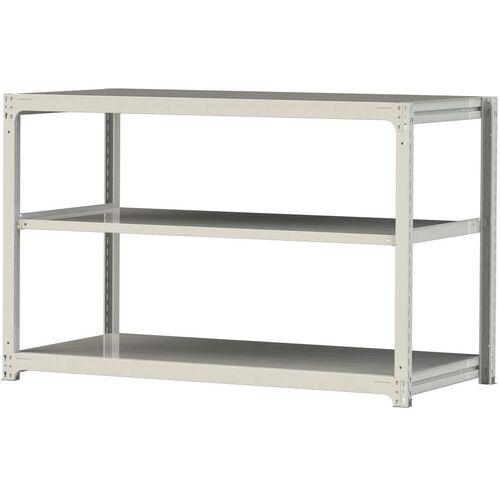 ■ヤマテック ボルトレス中量ラック 500kg/段 W1800×D910×H1200mm 天地3段 ホワイトグレー〔品番:5S46913W〕【3386415:0】[法人・事業所限定][直送元][店頭受取不可]