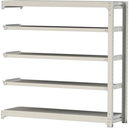 ■ヤマテック ボルトレス中量ラック 500kg/段 W1500&times;D480&times;H1500mm 天地5段 ホワイトグレー〔品番:5S55485WR〕【3386438:0】[法人・事業所限定][直送元][店頭受取不可]｜ホームセンターバロー　店