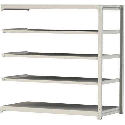 ■ヤマテック ボルトレス中量ラック 500kg/段 W1800×D910×H1800mm 天地5段 ホワイトグレー〔品番:5S66915WR〕【3386455:0】[法人・事業所限定][直送元][店頭受取不可]