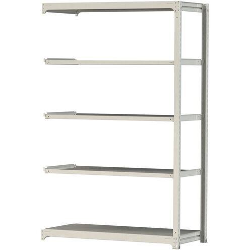 ■ヤマテック ボルトレス中量ラック 500kg/段 W1500×D700×H2400mm 天地5段 ホワイトグレー〔品番:5S85705WR〕【3386458:0】[法人・事業所限定][直送元][店頭受取不可]