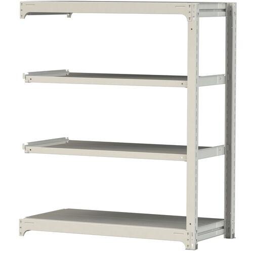 ■ヤマテック ボルトレス中量ラック 500kg/段 W1200&times;D620&times;H1500mm 天地4段 ホワイトグレー〔品番:5S54624WR〕【3386461:0】[法人・事業所限定][直送元][店頭受取不可]｜ホームセンターバロー　店