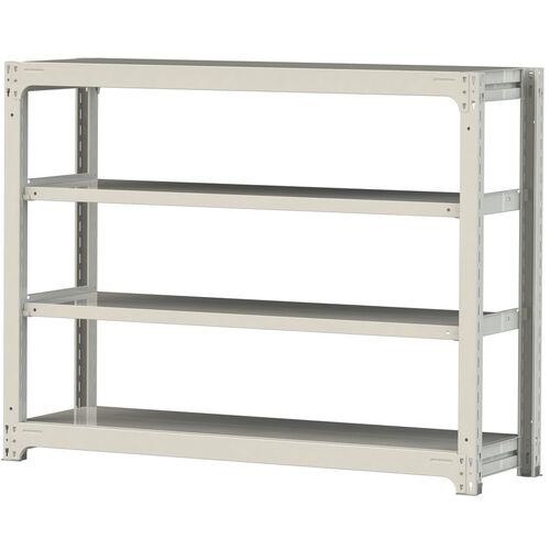 ■ヤマテック ボルトレス中量ラック 500kg/段 W1500&times;D480&times;H1200mm 天地4段 ホワイトグレー〔品番:5S45484W〕【3386467:0】[法人・事業所限定][直送元][店頭受取不可]｜ホームセンターバロー　店