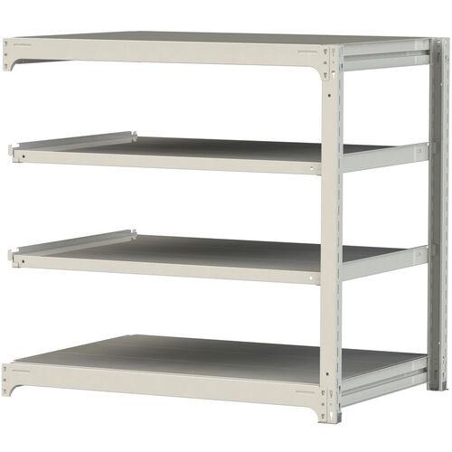 ■ヤマテック ボルトレス中量ラック 500kg/段 W1200&times;D910&times;H1200mm 天地4段 ホワイトグレー〔品番:5S44914WR〕【3386478:0】[法人・事業所限定][直送元][店頭受取不可]｜ホームセンターバロー　店