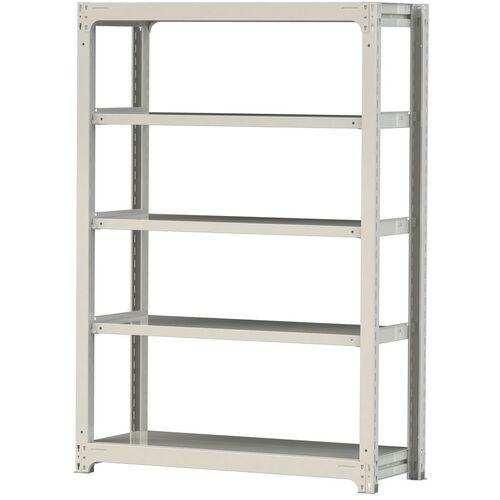 ■ヤマテック ボルトレス中量ラック 500kg/段 W1200×D480×H1800mm 天地5段 ホワイトグレー〔品番:5S64485W〕【3387069:0】[法人・事業所限定][直送元][店頭受取不可] 29,887円