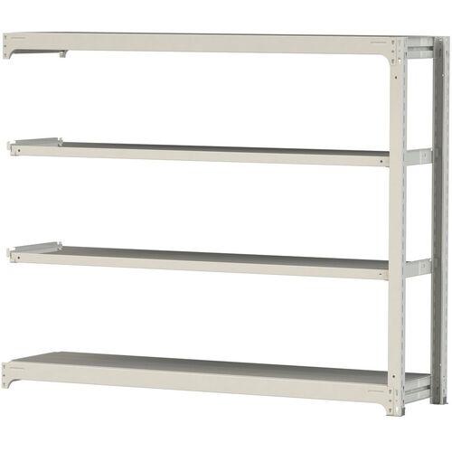 ■ヤマテック ボルトレス中量ラック 500kg/段 W1800&times;D480&times;H1500mm 天地4段 ホワイトグレー〔品番:5S56484WR〕【3387085:0】[法人・事業所限定][直送元][店頭受取不可]｜ホームセンターバロー　店