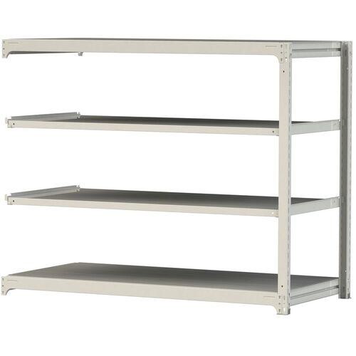 ■ヤマテック ボルトレス中量ラック 500kg/段 W1800×D910×H1500mm 天地4段 ホワイトグレー〔品番:5S56914WR〕【3387088:0】[法人・事業所限定][直送元][店頭受取不可]