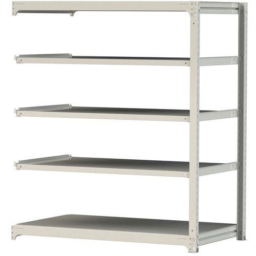 ■ヤマテック ボルトレス中量ラック 500kg/段 W1500×D910×H1800mm 天地5段 ホワイトグレー〔品番:5S65915WR〕【3387091:0】[法人・事業所限定][直送元][店頭受取不可]