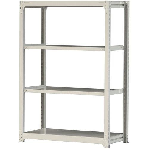 ■ヤマテック ボルトレス中量ラック 500kg/段 W1200×D620×H1800mm 天地4段 ホワイトグレー〔品番:5S64624W〕【3387099:0】[法人・事業所限定][直送元][店頭受取不可]