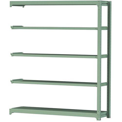 ■ヤマテック ボルトレス中量ラック 500kg/段 W1800×D480×H2100mm 天地5段 ライトグリーン〔品番:5S76485GR〕【3387121:0】[法人・事業所限定][直送元][店頭受取不可] 36,465円