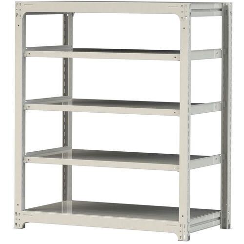 ■ヤマテック ボルトレス中量ラック 500kg/段 W1200&times;D700&times;H1500mm 天地5段 ホワイトグレー〔品番:5S54705W〕【3387126:0】[法人・事業所限定][直送元][店頭受取不可]｜ホームセンターバロー　店