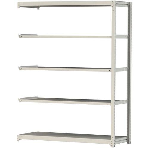 ■ヤマテック ボルトレス中量ラック 500kg/段 W1800&times;D700&times;H2400mm 天地5段 ホワイトグレー〔品番:5S86705WR〕【3387138:0】[法人・事業所限定][直送元][店頭受取不可]｜ホームセンターバロー　店