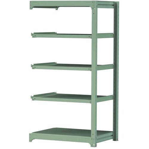 ■ヤマテック ボルトレス中量ラック 500kg/段 W900×D700×H1800mm 天地5段 ライトグリーン〔品番:5S63705GR〕【3387149:0】[法人・事業所限定][直送元][店頭受取不可]