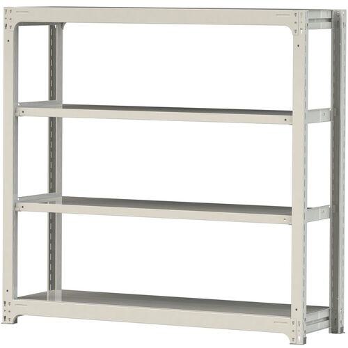 ■ヤマテック ボルトレス中量ラック 500kg/段 W1500&times;D480&times;H1500mm 天地4段 ホワイトグレー〔品番:5S55484W〕【3387156:0】[法人・事業所限定][直送元][店頭受取不可]｜ホームセンターバロー　店 29,315円