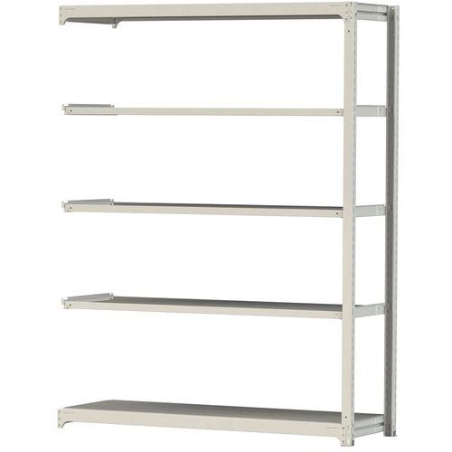 ■ヤマテック ボルトレス中量ラック 500kg/段 W1800&times;D620&times;H2400mm 天地5段 ホワイトグレー〔品番:5S86625WR〕【3387166:0】[法人・事業所限定][直送元][店頭受取不可]｜ホームセンターバロー　店