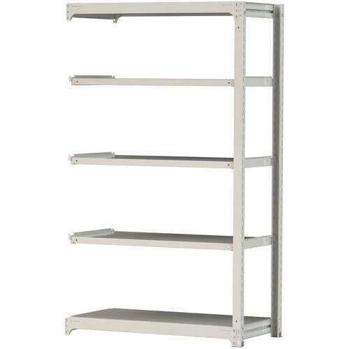 ■ヤマテック ボルトレス中量ラック 500kg/段 W1200×D620×H2100mm 天地5段 ホワイトグレー〔品番:5S74625WR〕【3387168:0】[法人・事業所限定][直送元][店頭受取不可] 31,031円