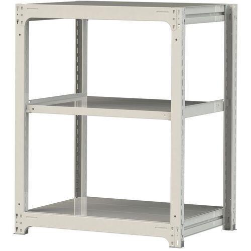 ■ヤマテック ボルトレス中量ラック 500kg/段 W900&times;D700&times;H1200mm 天地3段 ホワイトグレー〔品番:5S43703W〕【3387632:0】[法人・事業所限定][直送元][店頭受取不可]｜ホームセンターバロー　店