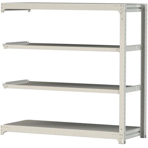 ■ヤマテック ボルトレス中量ラック 500kg/段 W1500×D620×H1500mm 天地4段 ホワイトグレー〔品番:5S55624WR〕【3387656:0】[法人・事業所限定][直送元][店頭受取不可]