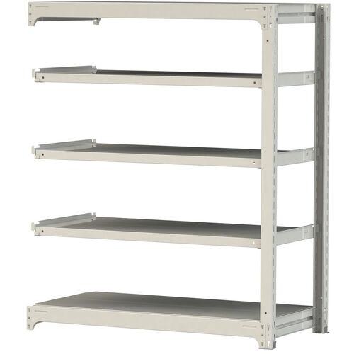 ■ヤマテック ボルトレス中量ラック 500kg/段 W1200×D620×H1500mm 天地5段 ホワイトグレー〔品番:5S54625WR〕【3387672:0】[法人・事業所限定][直送元][店頭受取不可]
