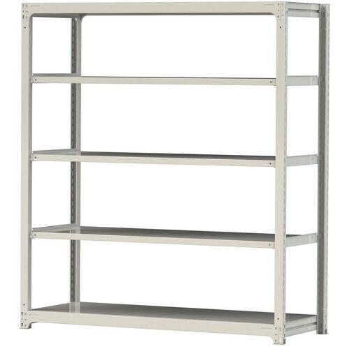 ■ヤマテック ボルトレス中量ラック 500kg/段 W1800×D700×H2100mm 天地5段 ホワイトグレー〔品番:5S76705W〕【3387678:0】[法人・事業所限定][直送元][店頭受取不可]