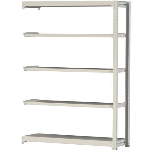 ■ヤマテック ボルトレス中量ラック 500kg/段 W1500×D480×H2100mm 天地5段 ホワイトグレー〔品番:5S75485WR〕【3387690:0】[法人・事業所限定][直送元][店頭受取不可]
