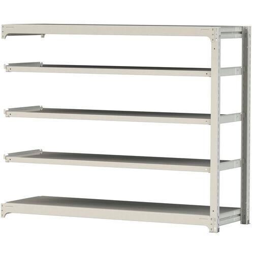 ■ヤマテック ボルトレス中量ラック 500kg/段 W1800×D620×H1500mm 天地5段 ホワイトグレー〔品番:5S56625WR〕【3387706:0】[法人・事業所限定][直送元][店頭受取不可]