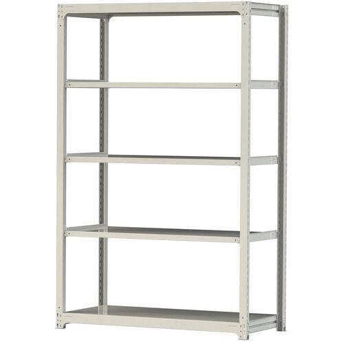 ■ヤマテック ボルトレス中量ラック 500kg/段 W1500×D700×H2400mm 天地5段 ホワイトグレー〔品番:5S85705W〕【3387708:0】[法人・事業所限定][直送元][店頭受取不可]