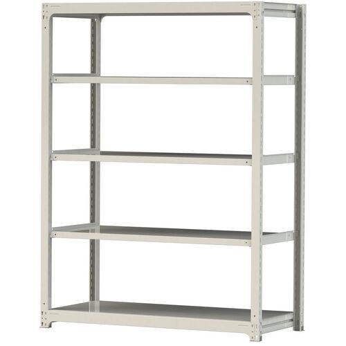 ■ヤマテック ボルトレス中量ラック 500kg/段 W1500&times;D700&times;H2100mm 天地5段 ホワイトグレー〔品番:5S75705W〕【3387710:0】[法人・事業所限定][直送元][店頭受取不可]｜ホームセンターバロー　店