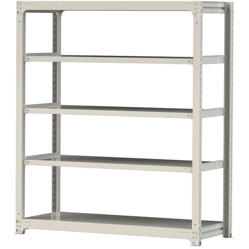 ■ヤマテック ボルトレス中量ラック 500kg/段 W1500&times;D620&times;H1800mm 天地5段 ホワイトグレー〔品番:5S65625W〕【3387714:0】[法人・事業所限定][直送元][店頭受取不可]｜ホームセンターバロー　店