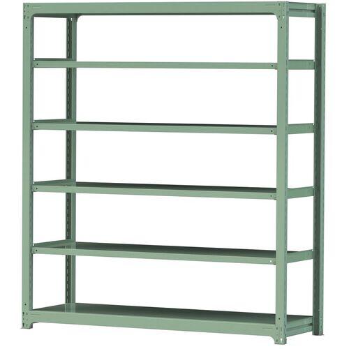 ■ヤマテック ボルトレス中量ラック 500kg/段 W1800×D620×H2100mm 天地6段 ライトグリーン〔品番:5S76626G〕【3387729:0】[法人・事業所限定][直送元][店頭受取不可] 46,926円