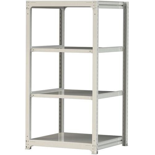 ■ヤマテック ボルトレス中量ラック 500kg/段 W900×D910×H1800mm 天地4段 ホワイトグレー〔品番:5S63914W〕【3387733:0】[法人・事業所限定][直送元][店頭受取不可]