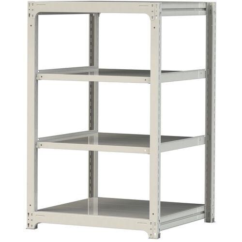 ■ヤマテック ボルトレス中量ラック 500kg/段 W900×D910×H1500mm 天地4段 ホワイトグレー〔品番:5S53914W〕【3387738:0】[法人・事業所限定][直送元][店頭受取不可]