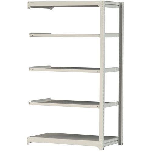 ■ヤマテック ボルトレス中量ラック 500kg/段 W1200×D700×H2100mm 天地5段 ホワイトグレー〔品番:5S74705WR〕【3388090:0】[法人・事業所限定][直送元][店頭受取不可]