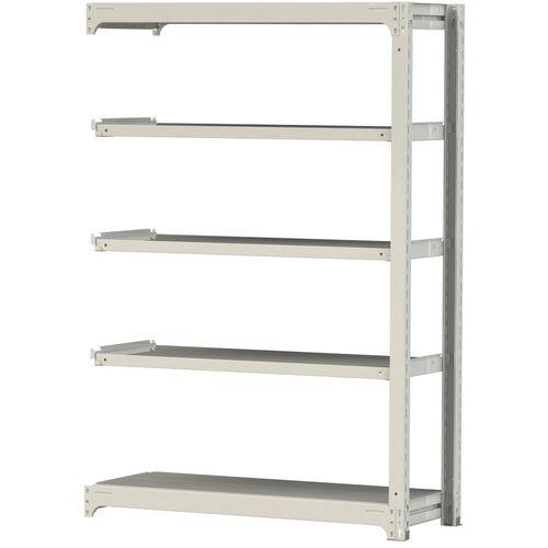 ■ヤマテック ボルトレス中量ラック 500kg/段 W1200×D480×H1800mm 天地5段 ホワイトグレー〔品番:5S64485WR〕【3388098:0】[法人・事業所限定][直送元][店頭受取不可]