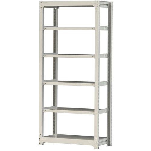 ■ヤマテック ボルトレス中量ラック 500kg/段 W900×D480×H2100mm 天地6段 ホワイトグレー〔品番:5S73486W〕【3388121:0】[法人・事業所限定][直送元][店頭受取不可]