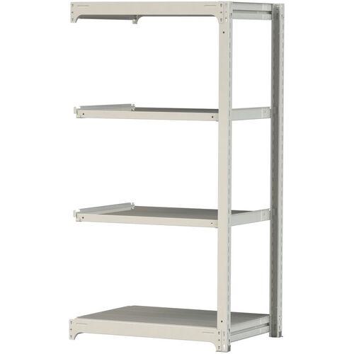 ■ヤマテック ボルトレス中量ラック 500kg/段 W900&times;D700&times;H1800mm 天地4段 ホワイトグレー〔品番:5S63704WR〕【3388138:0】[法人・事業所限定][直送元][店頭受取不可]｜ホームセンターバロー　店