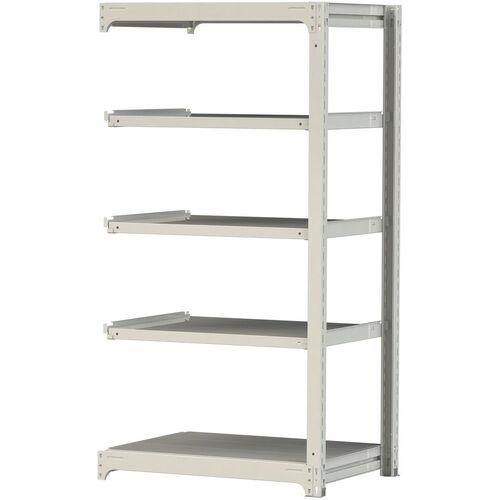 ■ヤマテック ボルトレス中量ラック 500kg/段 W900×D700×H1800mm 天地5段 ホワイトグレー〔品番:5S63705WR〕【3388151:0】[法人・事業所限定][直送元][店頭受取不可]