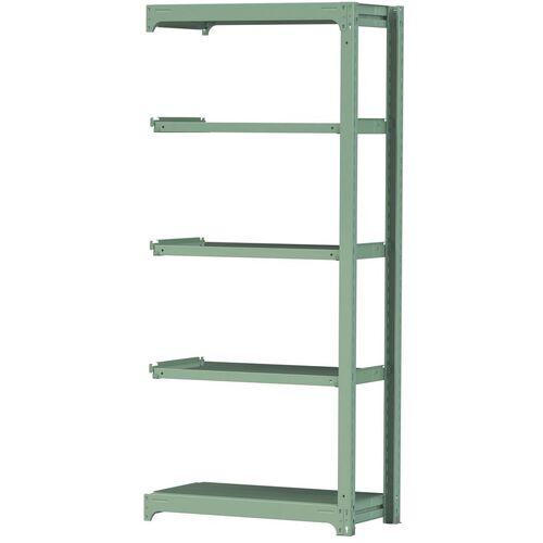 ■ヤマテック ボルトレス中量ラック 500kg/段 W900×D480×H2100mm 天地5段 ライトグリーン〔品番:5S73485GR〕【3388162:0】[法人・事業所限定][直送元][店頭受取不可] 25,304円