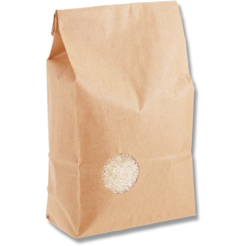 ■シモジマ 米袋 無地 テープ 窓付き 1KG 未晒 200枚入り〔品番:004193043〕【3408898:0】[送料別途見積り][掲外取寄][店頭受取不可]