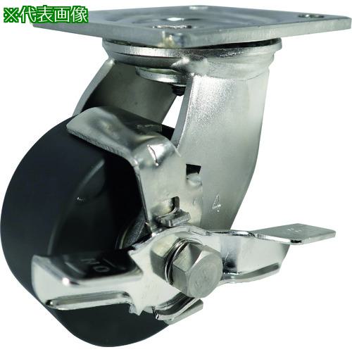 ■ヨドノ 重荷重用ステンレス製ストッパー付自在車導電MCナイロン車付〔品番:HEMCSJM150STCD〕【3446837:0】[法人・事業所限定][外直送元][店頭受取不可]｜ホームセンターバロー　店
