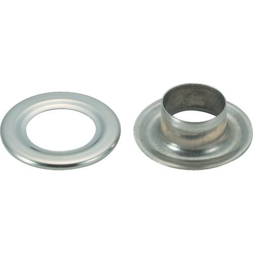 ■TRUSCO 両面ハトメ 真鍮ニッケルメッキ 7mm 500組入 (円筒ケース入)〔品番:THPBN7〕【3448445:0】[店頭受取不可]