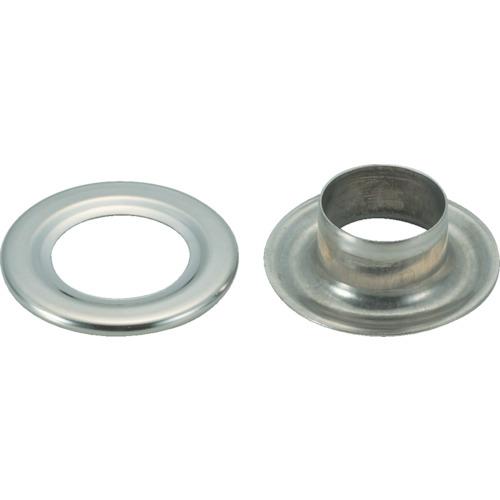 ■TRUSCO 両面ハトメ 真鍮ニッケルメッキ 4mm 1000組入 (円筒ケース入)〔品番:THPBN4〕【3448446:0】[店頭受取不可]