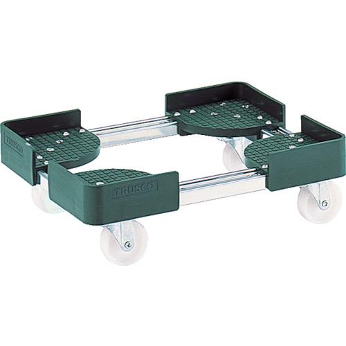 ■TRUSCO 伸縮式コンテナ台車 内寸300-400X300-400 SUS製〔品番:FCD3030SUS〕【3448878:0】[直送DS][店頭受取不可]