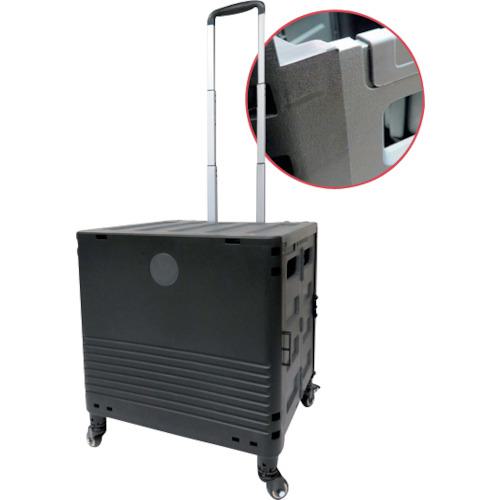 ■グリーンクロス キャリーコンテナL 4輪タイプ フタ付き K-247 BK〔品番:6300021040〕【3462601:0】[法人・事業所限定][直送元][店頭受取不可]